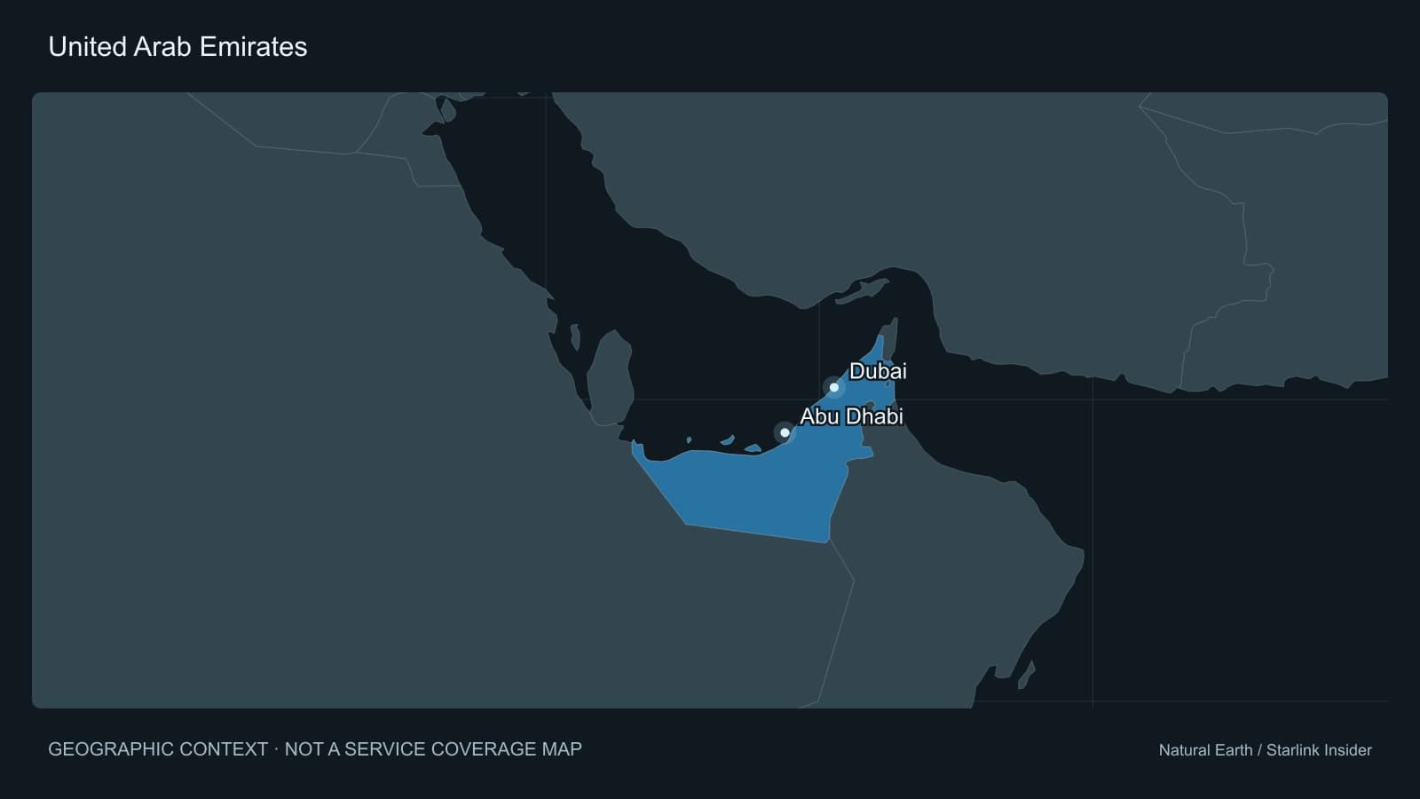 Original geographic context map: United Arab Emirates