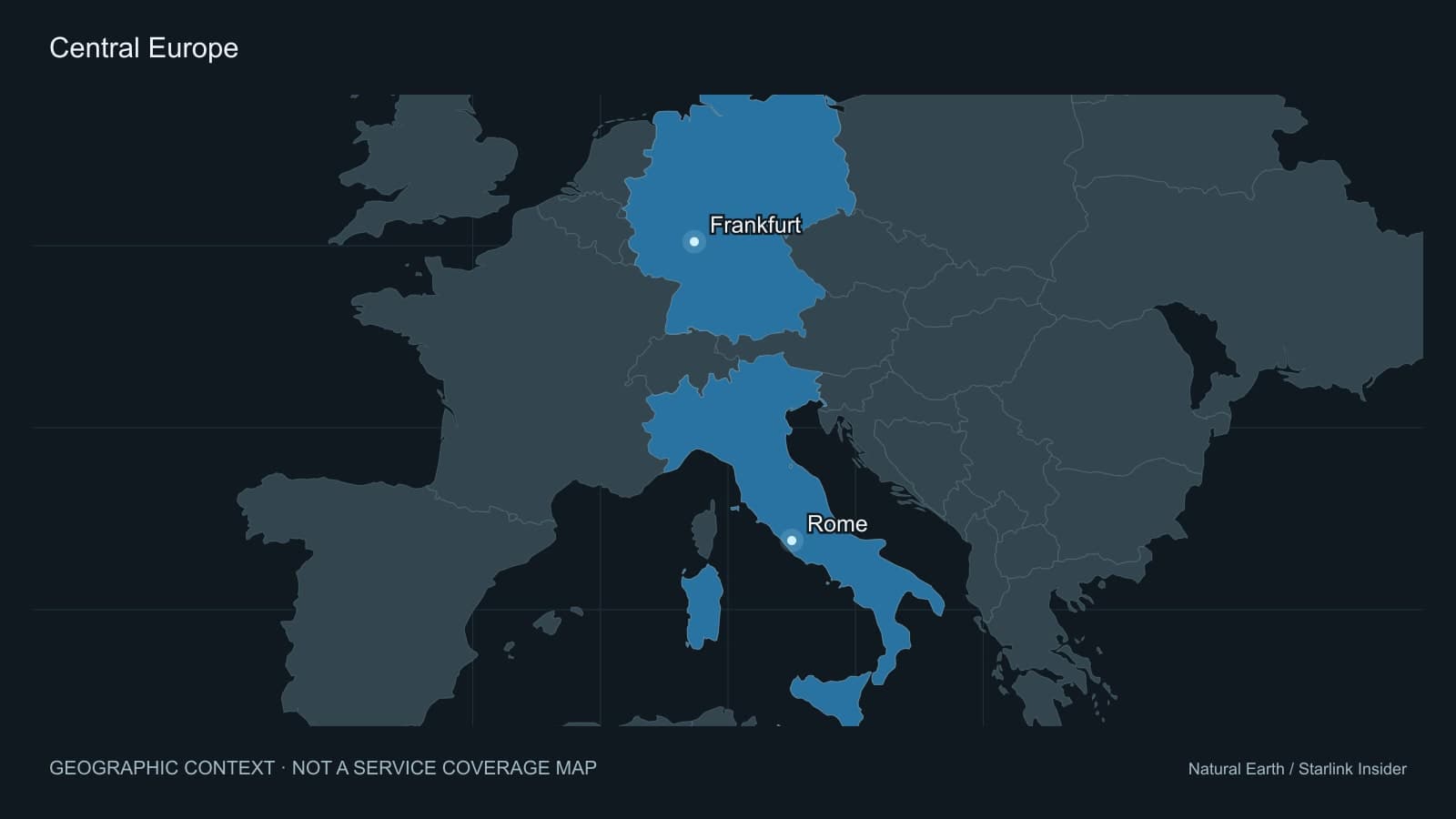 Original geographic context map: Central Europe