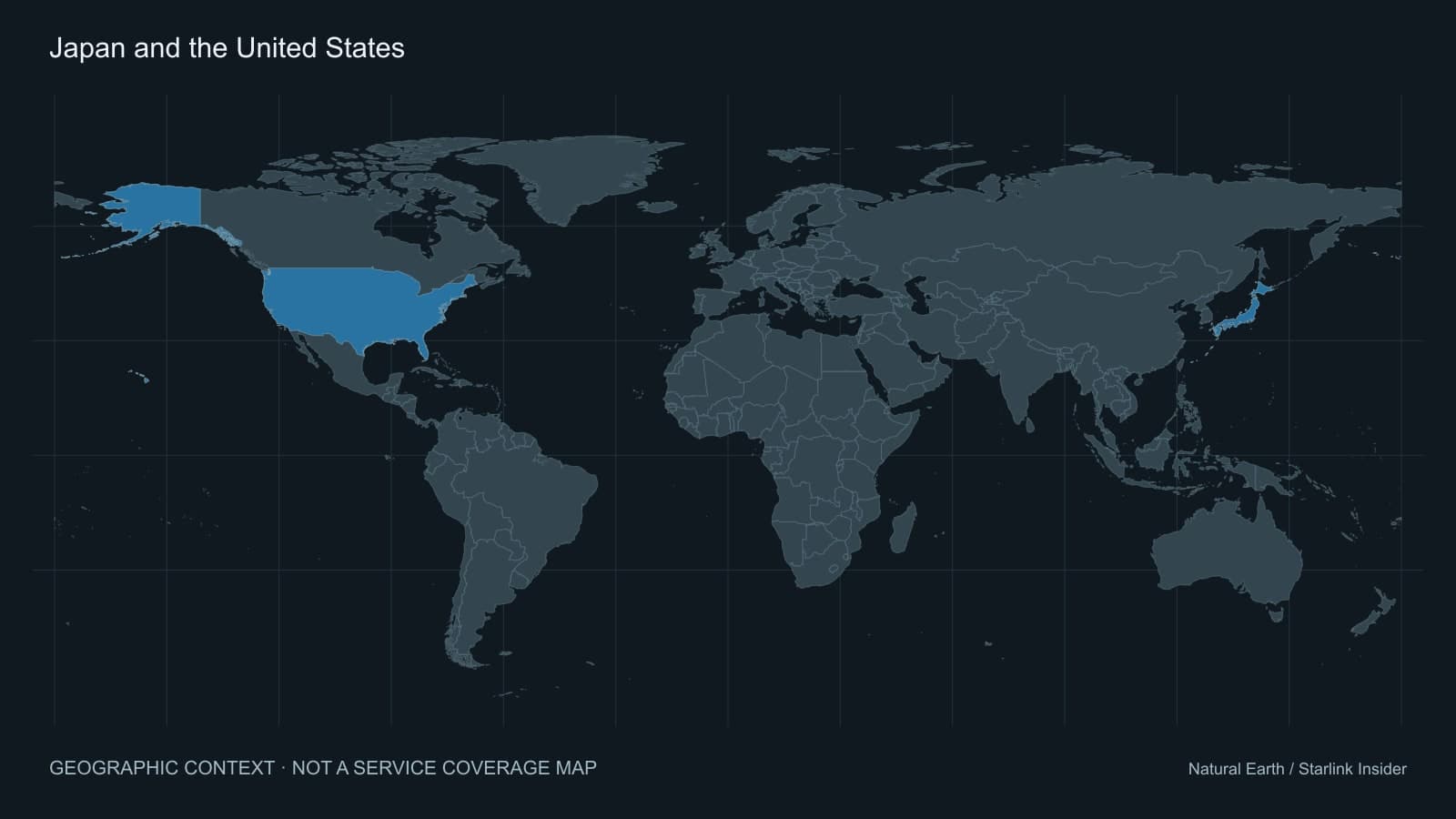 Original geographic context map: Japan and the United States