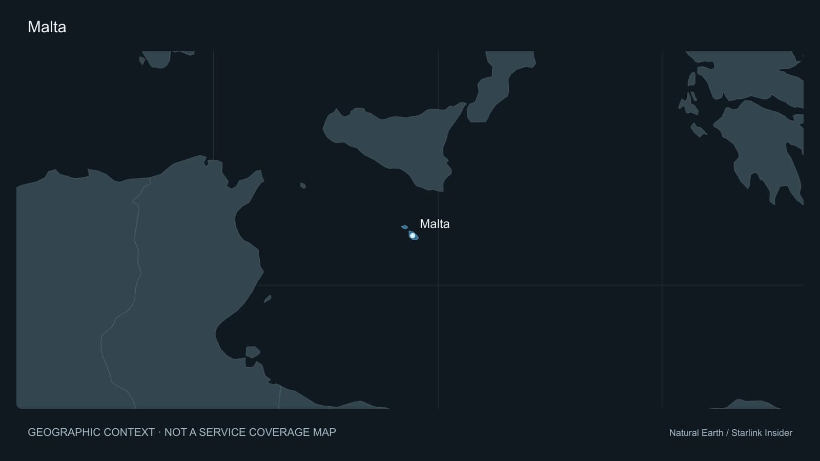 Original geographic context map of Malta